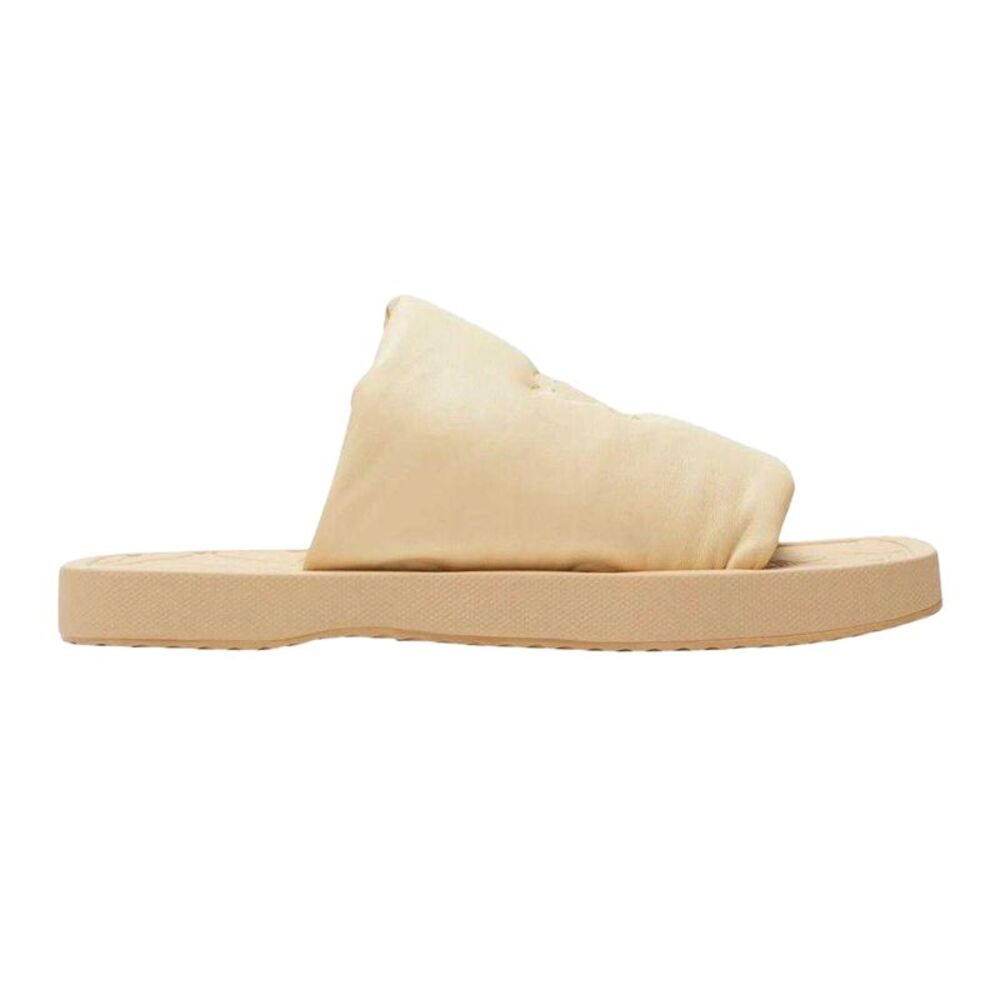 Burberry Unisex Adult EKD Lambs Leather Sliders / Beige